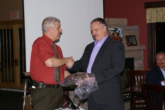 Jim Stinson is awarded 2011-2012 "Chiefs Award" from Chief Keough